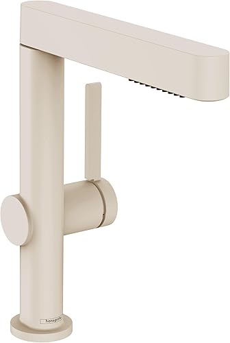 Miniatura 6 de hansgrohe Finoris 76063001 - Grifo moderno para lavabo de baño de 1 manija y 1 agujero de 10 pulgadas de alto