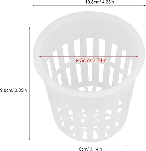 Miniatura 5 de Paquete de 10 macetas de red de 4 pulgadas, juego de cestas grandes de malla para plantación de jardín, cestas ligeras y transpirables para jardín,