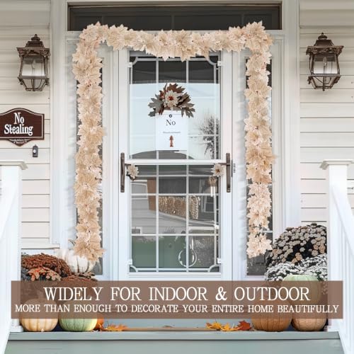 3PCS Fall Maple Leaf Garland Lights 18FT 60LED Thanksgiving Decor - image 8
