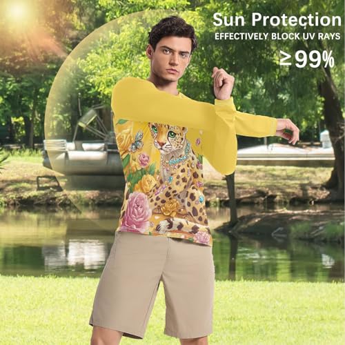 UPF 50+ Men's Rash Guard Long Sleeve Quick Dry Fishing Hiking T-Shirts Sun Protection Sun Shirts4