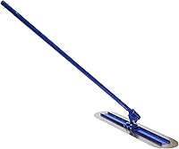 Vista 2 de Xuthusman Flotador de acero inoxidable Bull Float Concrete Tool Concrete Tool 48"x8" Paleta 3 Mango Extremos redondeados 1.8M Acabado Superficie