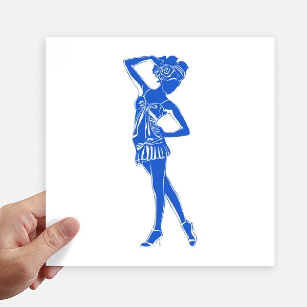 Autocollant bleu 20 cm pour décorer un mur de chambre ou un ordinateur portable