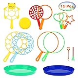 MÁS TAMAÑO Y FORMA: Este juego de palitos de burbujas viene en varias formas diferentes, incluyen bandeja de plástico, así como en forma de corazón, cuadrado, osito, estrella, redondo, etc. Especialmente la varita de burbuja de 12 orificios que puede generar cientos de burbujas de un solo golpe.