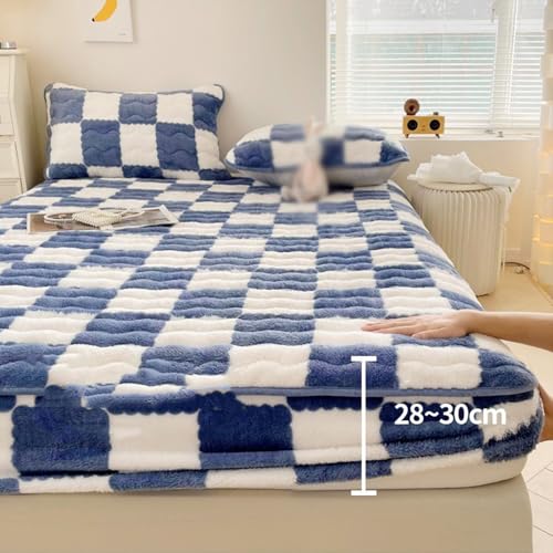 Protector de colchón transpirable terciopelo para noches frías de invierno 5