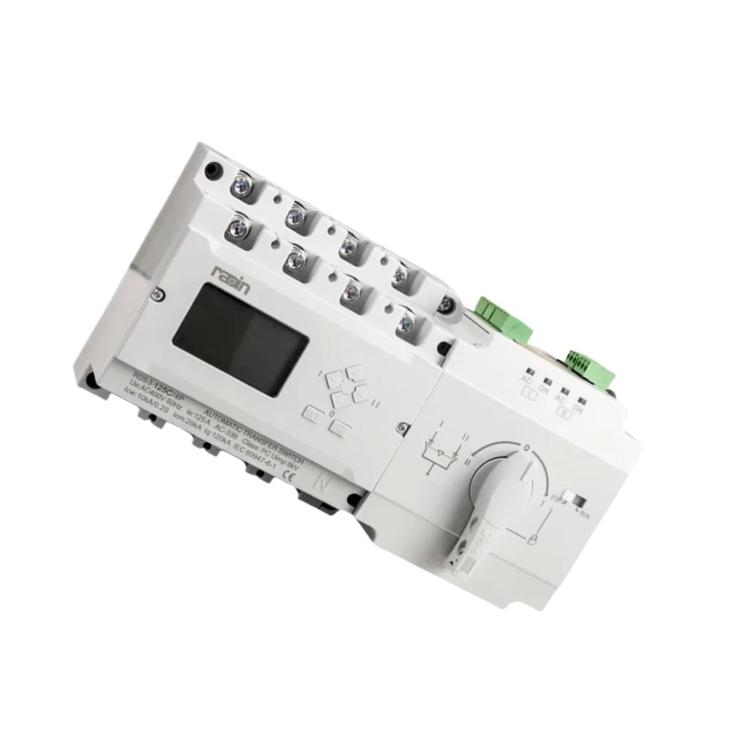 1PCS ATS RDS3-125D/4P Radin Generator Dual Power Automatic Transfer Switch with Control Panel Circuit Breaker 63A 100A 125A C/D Type(400A to 630A C Type)