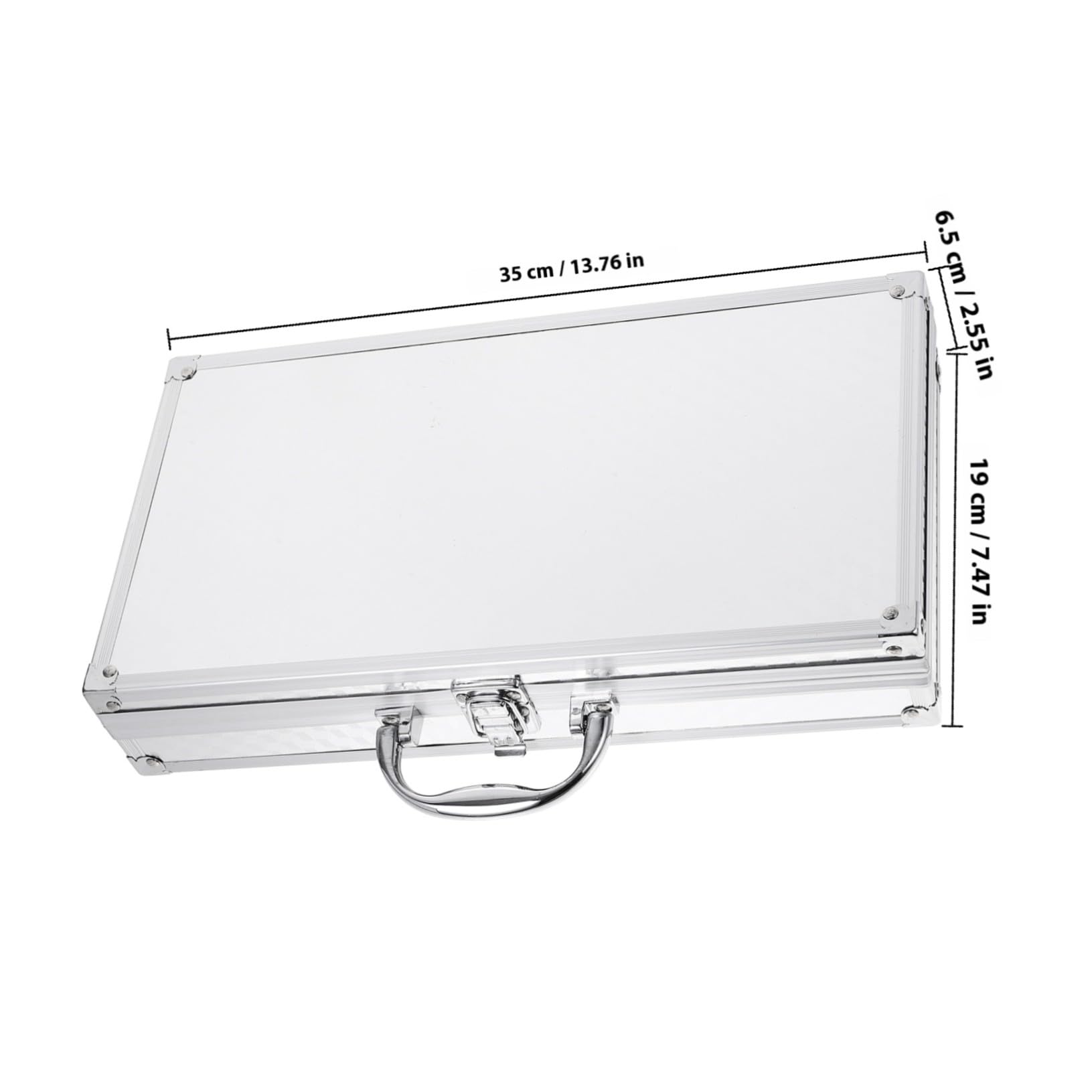 Maletín de Aluminio Pequeño Cerradura, Caja de Almacenamiento Resistente y Portátil para Herramientas, Estuche Rígido Multifuncional para Uso Profesional y Viajes, 1 Unidad