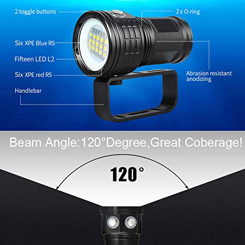 SecurityIng DVF01 4000ルーメン 水中100？ ダイビングライト IPX8防水 7モード ダイビング用懐中電灯 スキューバダイビング/水中カメラビ Amazon.co.jp: SecurityIng ダイビングライト 8000ルーメン 水中ライト