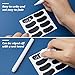 Sumind 144 Pairs Sports Eye Black Stickers Eye Strips Breathable Eyeblack with 1 White Pencil for Baseball Football Softball Fans on Game Day Sport Themed Party Birthday Supplies (Black)
