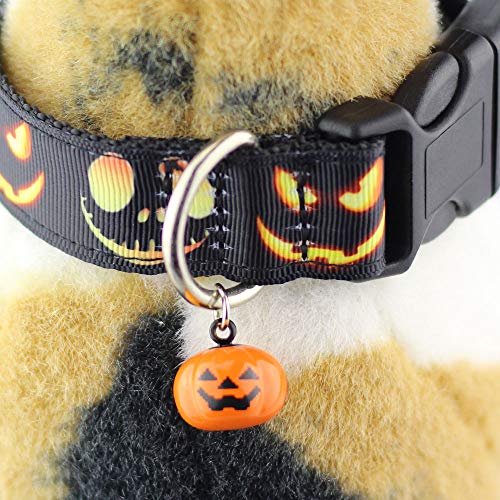 Bolbove Pet Adjustable Halloween Collar With Bell For Medium To Large Dogs (Large, Black Pumpkin Lamp) #TOP6