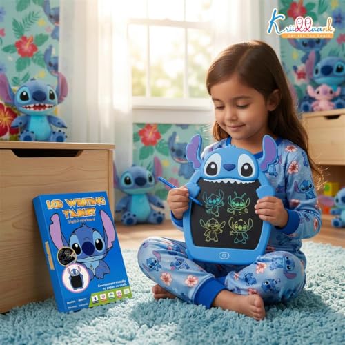 Image of Stitch LCD Writing Magic Tablet 11.5cm, Drawing Pad for Kids, Preschool Early Education Toy, Toddler Travel Game for Boys & Girls, Birthday Gift for 3 4 5 6 7 8 9 Year, Stitch Theme Color