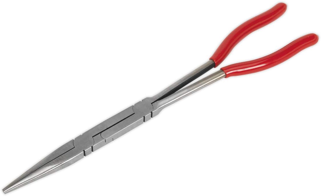 Sealey Ak8591 Needle Nose Pliers Double Joint Long Reach 335Mm