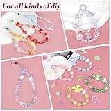 GUJOXILA Cute Acrylic Beads for Crafting Assorted Bead for Bracelet Keychain Phone Charm Jewelry Making Kawaii Flower Bow Heart Bracelet Beads 180g - Image 6