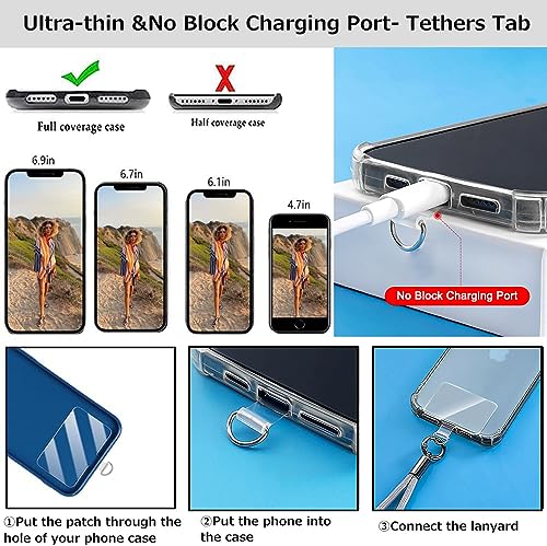 Correa de cadena cruzada para teléfono celular universal con colgador ajustable 7