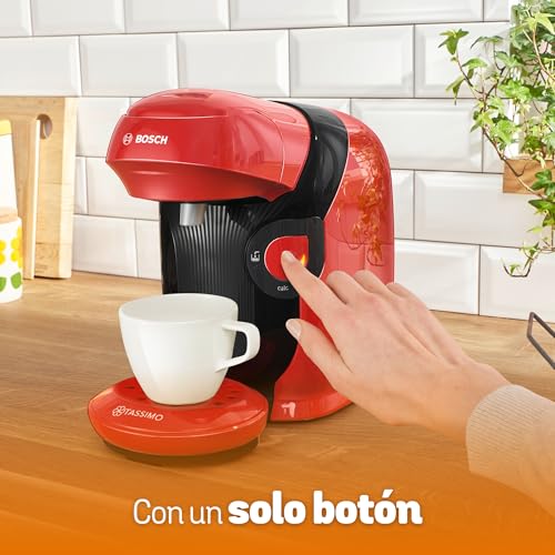 Miniatura 4 de Bosch - Cafetera Tassimo Style Friendly, Hasta 70 Bebidas, Onetouch, Intellibrew , Rojo, Tas113e