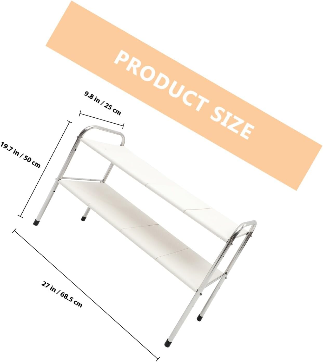 Sink Organizer Rack Double Layer Telescopic Storage Shelf White Kitchen Spice Jar Holder Counter Use Condiment Rack with 8 Boards for Kitchen Storage