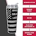 Rico Industries USA Blackout Flag 24oz Acrylic Double Wall Tumbler with Hinged Lid and Straw