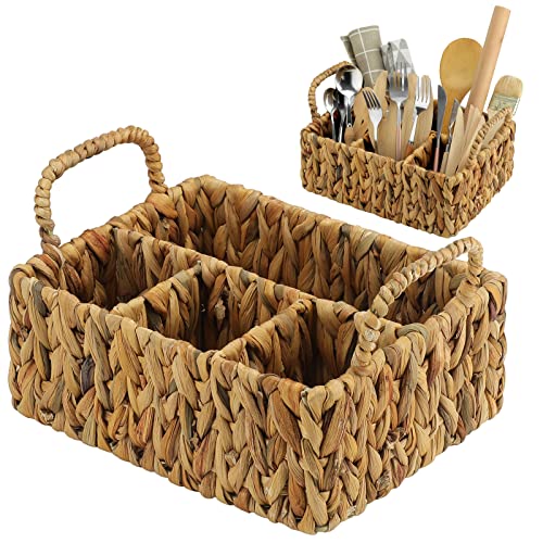Glenmal Wicker Flatware Storage Basket Utensil...