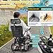 CXYTX 500W Brushed Motor Electric Wheelchair for Adults, Foldable All Terrain Motorized Wheelchairs W/360° Joystick, 24V Detachable Battery, Motorized Wheelchair 17