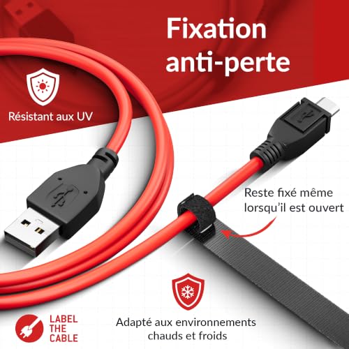 LABEL THE CABLE Serre-câbles à boucle, 170 mm, noir, 10 pièces – vue 3