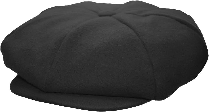 Mens Melton Wool 8 Panel Applejack Newsboy Baker Boy Cap Made in USA