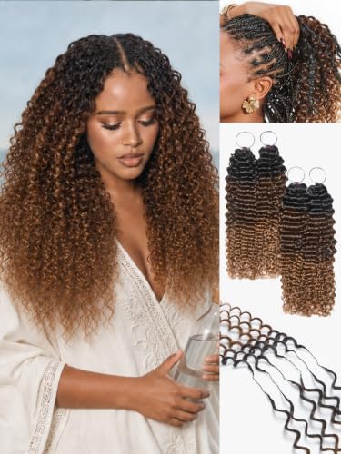 LUVME Deep Wave Miracle Knots Crochet Human Hair, 18 Inch