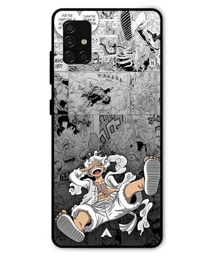 Image of Premium Anime 2 Case for Samsung Galaxy A51 (Glossy Finish) Soft-Touch Metal TPU Back Cover, Shockproof, Designer, Aesthetic Mobile Phone Case