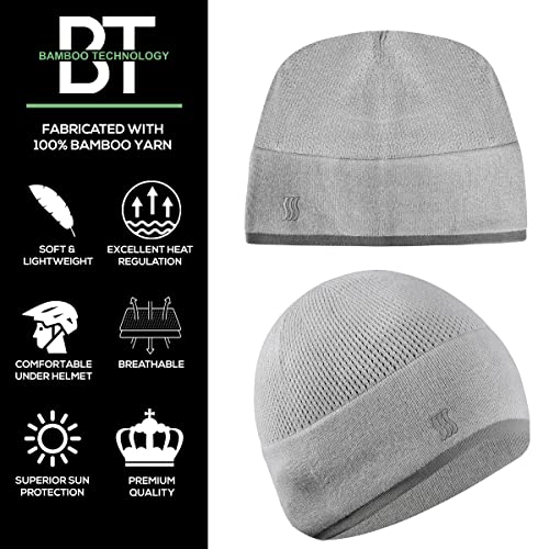 Saaka Beanie Hat. Soft & Lightweight. Running, Walking, & Exercise. Cap For Men & Women (Grey) #TOP1