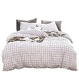 bettwäsche karo grün [Langlebiges & weiches Material] Sie verwenden 100% Baumwolle, um außergewöhnliche Weichheit und Komfort für ein ideales Schlafklima und eine ganzjährige Verwendbarkeit zu bieten.