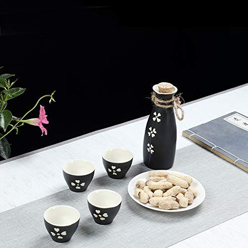 Amazon｜コルク栓付き手描き酒セット、鉛フリー陶器セラミック日本酒