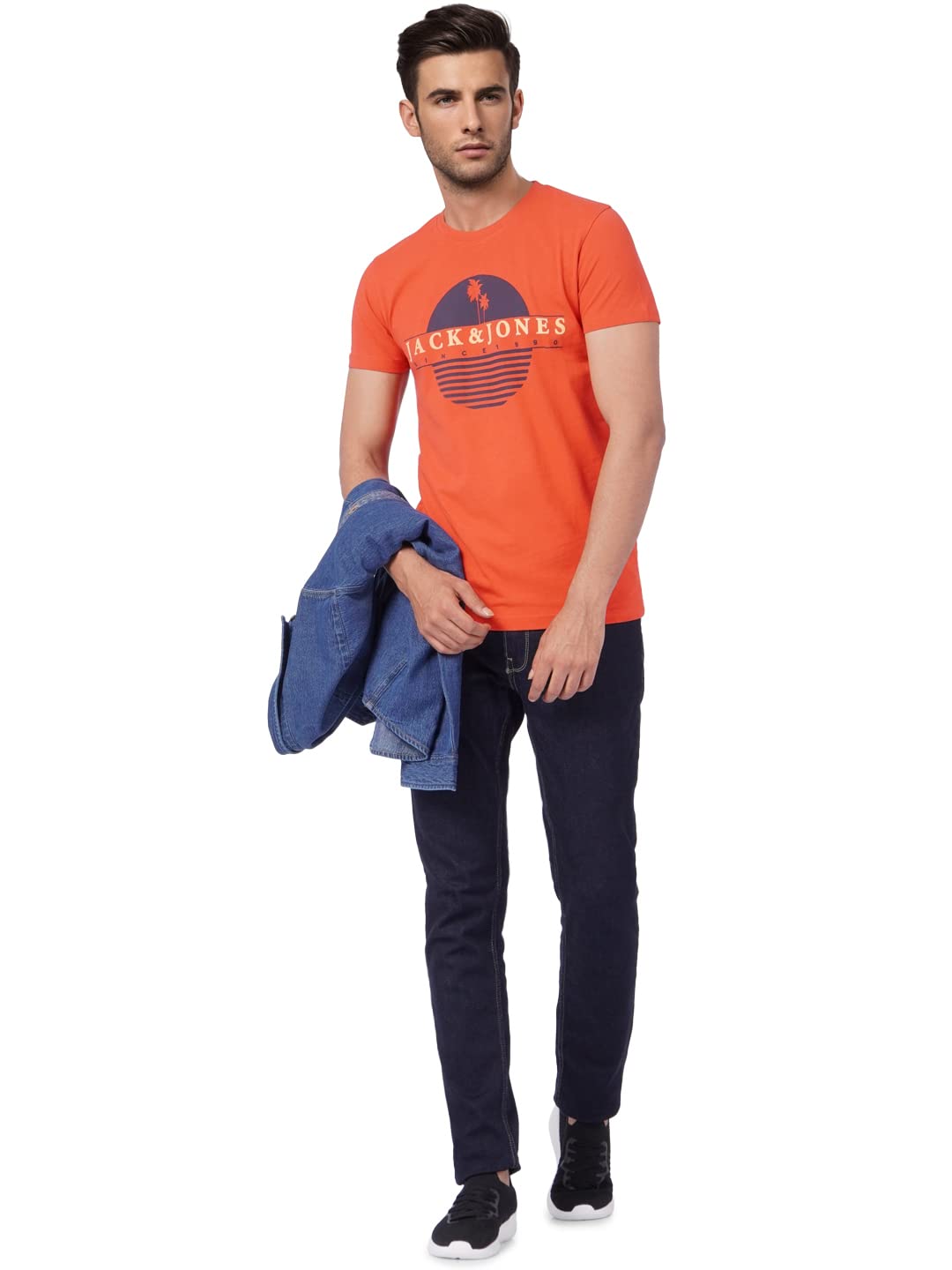 jack & jones Men's Cotton Printed Slim Fit T-Shirt-picture-45
