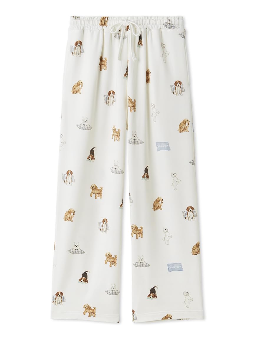 Amazon | [ジェラート ピケ] 【UNISEX】プレイフルDOG柄ロングパンツ