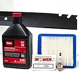 The Mower Shop Maintenance Kit for 22 in Recycler Lawnmower with 131-4547-03 Blade, air Filter, Oil and Spark Plug