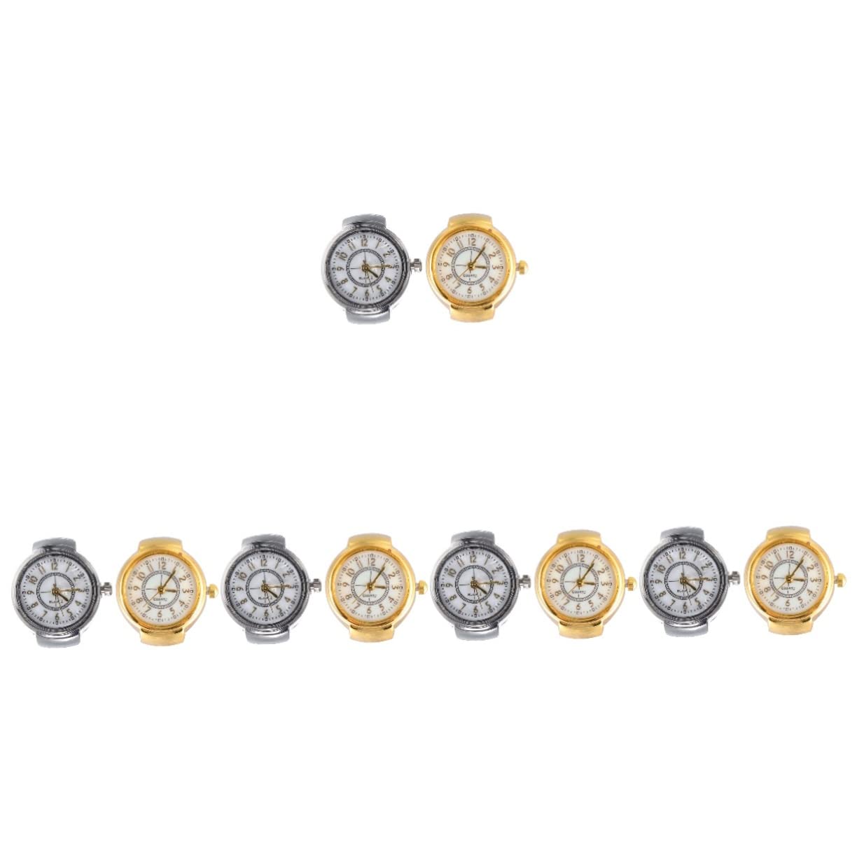 UKCOCO 5sets Finger Uhr Uhr Uhr Mädchen Finger Uhr Casual Uhr Legierung Uhr 2 Stücke * 5