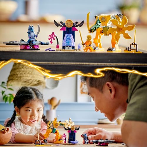 NINJAGO Mech da Battaglia di Arin, Giochi per Bambini e Bambine da 4 Anni in su, Action Figure Giocattolo da Costruire con Starter Brick, Dotato di 2 Minifigure con Spade e Aliante 71804 - Lego - Immagine 9