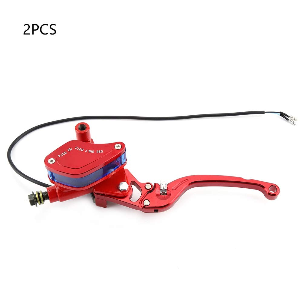 Pompe Maître Cylindre Frein & Embrayage Hydraulique Réglable 22mm - EBTOOLS Rouge Pour Moto