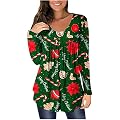 Women Casual Pullovers Graphic Pleated Blouses Long Sleeve Crewneck Loose Fashion Fall Sweatshirts Tops Green
