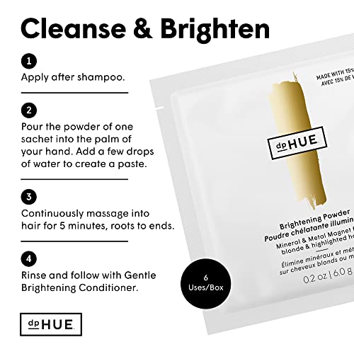 Dphue Brightening Powder - 6 Uses - Boosts Brightness & Shine Of Blonde Or Highlighted Hair - Removes Minerals, Metals, Chlorine & Impurities - Color-Safe Formula - Cruelty Free #TOP2