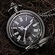 POFET Moderne Taschenuhr, Quarz-Taschenuhr mit Kette, Vintage-Quarz-Taschenuhr, römische Ziffern, stilvolle Taschenuhr für Geburtstag, Jahrestag, Weihnachten