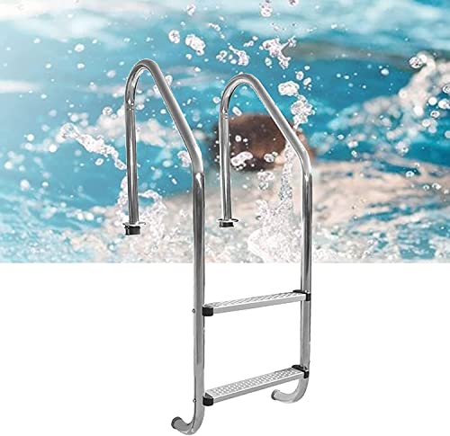 Escalera para Piscina de Acero Inoxidable 2 Peldaños Antideslizante miniatura 1