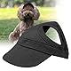 Tnfeeon Haustier Baseballmütze, Hund Katze Outdoor Sunbonnet mit Ohrlöchern verstellbaren Streifen Sommer Haustier Eltern-Kind Hut(M-Schwarz)