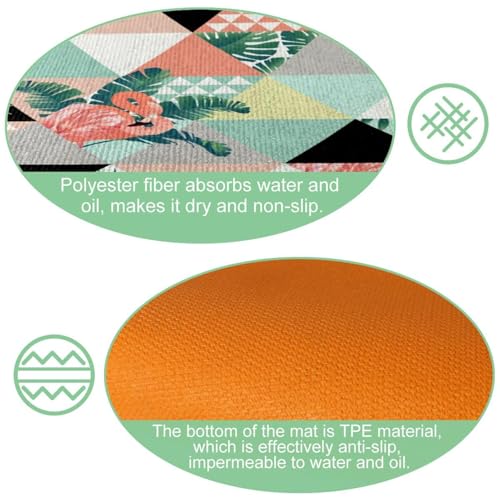 Alfombrillas de cocina antideslizantes VAPOKF: alfombra absorbente y lavable para pasillo 6