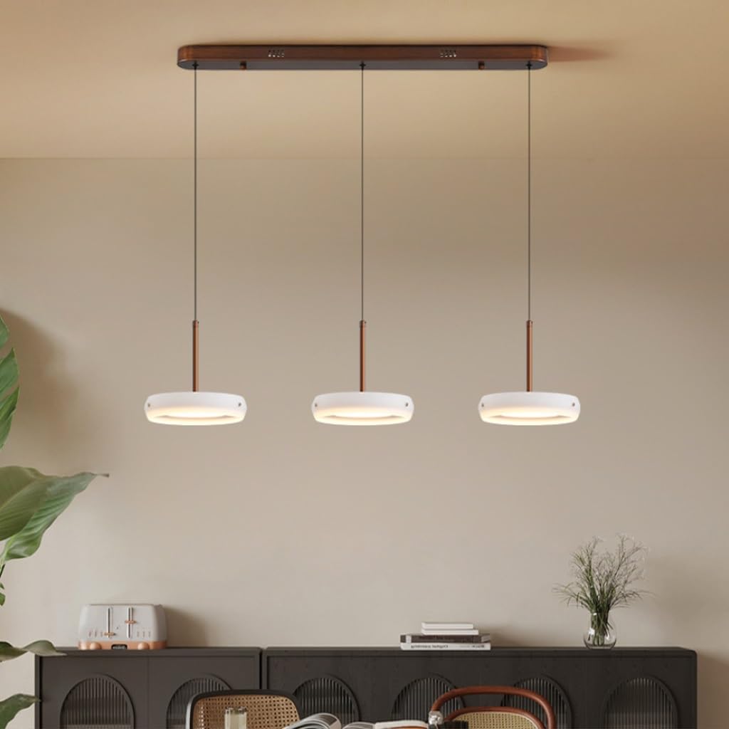 YUPIN Vintage Bronze Metall Weiß Glas Pendelleuchte Nordisch Höhenverstellbar Esszimmer Hängelampe Modern Kreativ LED 3-farbig Dimmbare Hängeleuchte Für Wohnzimmer Schlafzimmer Kronleuchter(B)