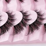 3D Clear Band sztuczne rzęsy kocie oko, puszysta objętość, kręcone kocie oko, naturalny wygląd, wielokrotnego użytku, ręcznie robione, Faux Mink lashes, sztuczne rzęsy, 7 par (D-02)