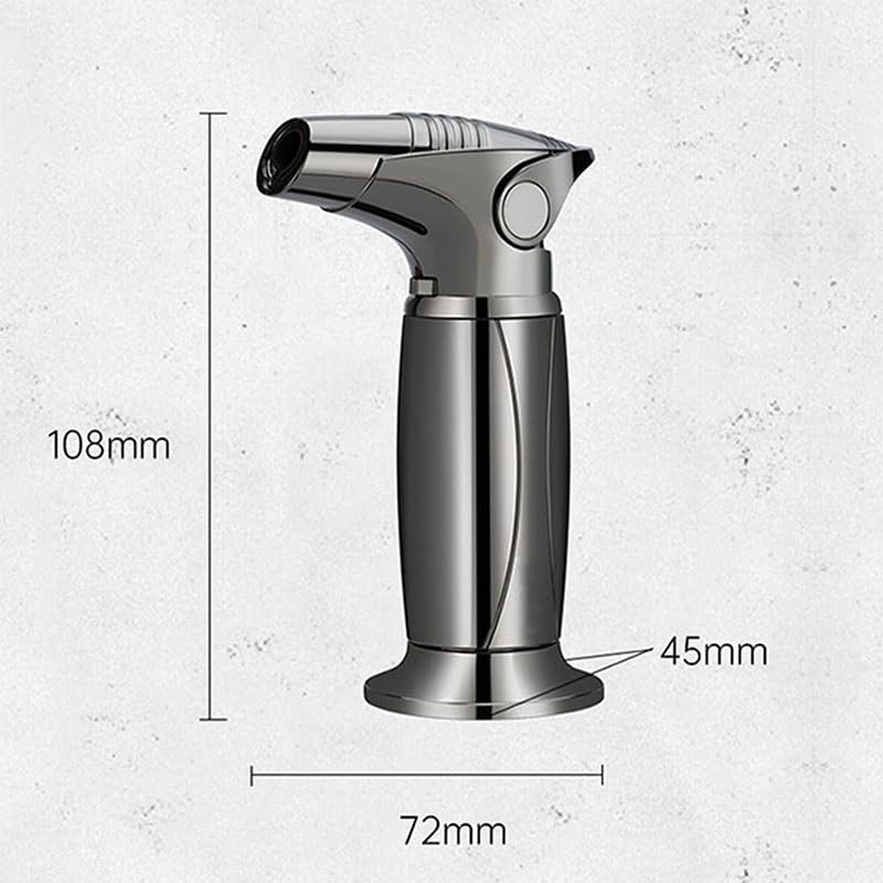 Encendedor soplete ajustable recargable para cigarros dorado miniatura 6