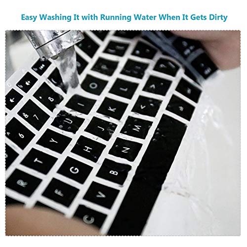 Image of Saco Silicone Skin Keyboard Protector Cover Compatible for Mi Notebook Pro 15 Launch Year 2021 - Black