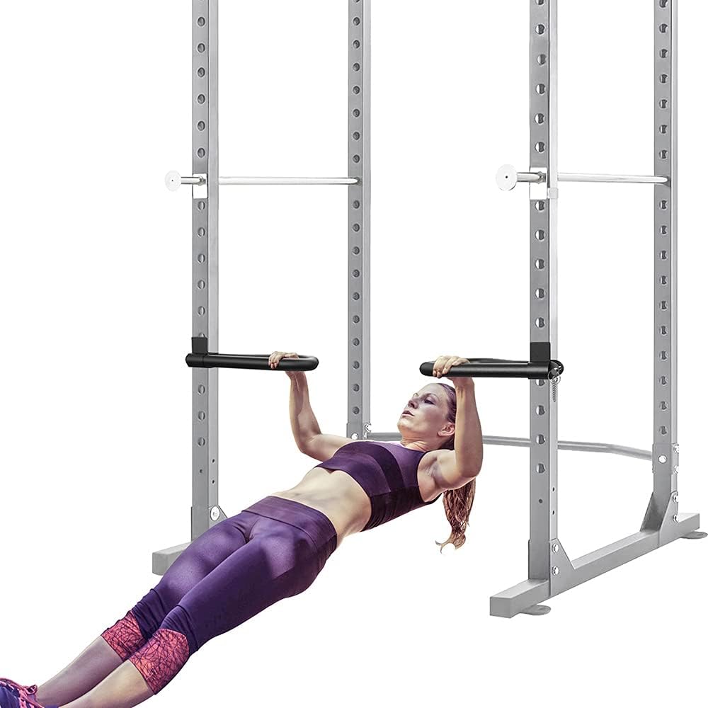 SELEWARE Dip Bar Attachment for 2" x 2" Tube Power Cage Squat Rack, Set of 2 Dip Bar Grip Handles for Strength Training, Multi Grip Dip Pull-up Row Push-up Handles Accessories : Sports & Outdoors