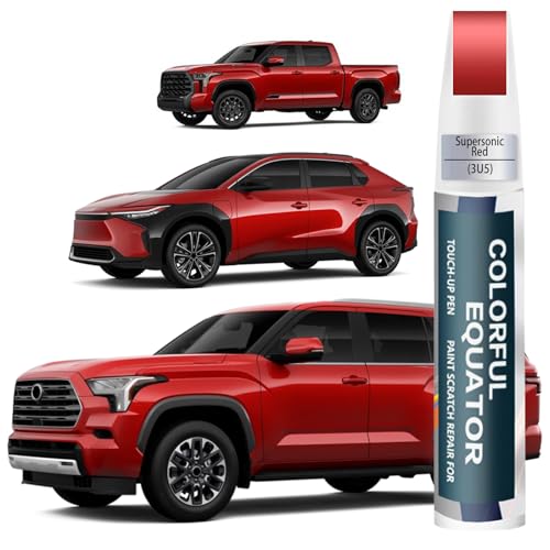 3U5 Supersonic Red Touch Up Paint for Toyota, Car Paint Pen Scratch Repair Two-In-One Touch Up Paint, Premium Car Scratch Remover for Deep Scratches
