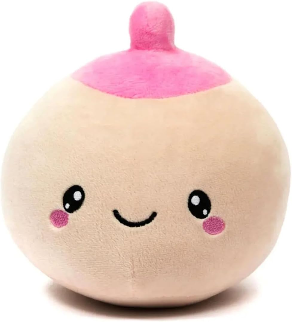 nerdbugs Breast Plush - Ivory/Pink - Funny Mastectomy Recovery Gift, Cancer Awareness Pillow, Post-Surgery Comfort for New Moms, Breast Cancer Awareness, Pregnancy and New Mom Gift