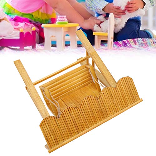 Cadeira de balanço em miniatura, escala realística de 1:12 Cadeira de balanço em miniatura para vara