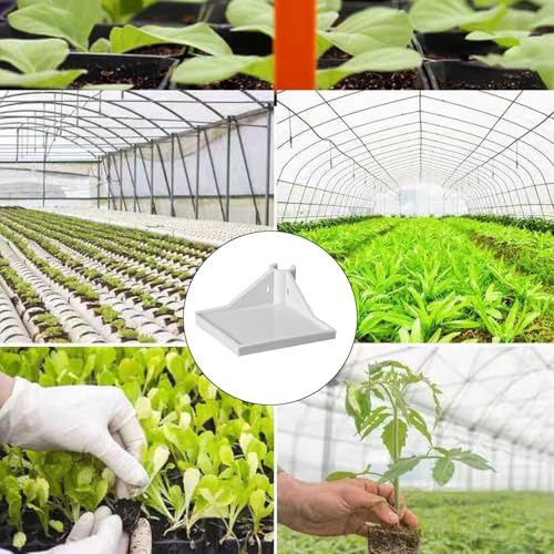 4 Pcs Grow Tent Corner Shelf, White Grow Tent Shelves, 16mm Poles, for Place The Hygrometer Camera and Planting Equipment (White) - Image 4